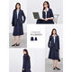Shandubila suit suit for women, spring and autumn professional formal wear, high-end small suit, pleated skirt, two-piece set, navy blue L