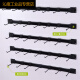 Soporte de sombrero duro Soporte de pared de pared de pared estante de colocación de sombrero Sitio de construcción Taller Ratch de colgantes de pared Q1SN9854 Negro de 50 cm de largo con 4 ganchos (4 mm gruesos)