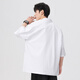 Homlean japanisches literarisches kurzärärmiges Hemd Herren Frühling und Sommer Feste Farbe Basic cool