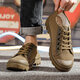 
Tushilong 3522 genuine Martin shoes men's non-slip wear-resistant work shoes low top hiking shoes fashionable Liberation shoes casual construction site shoes khaki 40