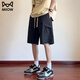 Katze Künstliche Shorts Herren Sommer 2025 Neue Eis Silk coole lässige glassische Straße Hosen Herren trendig vielseitig Fünf-Punkte-Hosen DK701 GREEN + DK701 KHAKI XL
