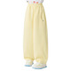 
moonkids girls' pants spring and summer style 2025 new summer wide-leg pants children's casual banana trousers girls straight-leg pants two [15280 tender yellow + 15280 meters white] 110 cm