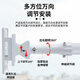 萤石海康乔安通用无线球机监控摄像头支架室外伸缩加长杆壁装吊装 伸缩长度:60-120cm