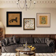 Yi Huanyu French Chinese style medieval retro Sanyu art niche high-end living room decoration painting sofa background wall hanging painting
