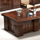 Xinshiya ebony wood executive desk new Chinese style solid wood boss desk high-end chairman office furniture 2.8m desk