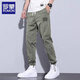 Romon Casual Pants de alta gama High-End Summer New Sports Silk Seda suave y versátiles de secado rápido Biros sueltos 2292 Gray XL (recomendado 115-140Jin [Jin equivale a 0.5 kg])
