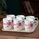 Bambus Dolphin Jingdezhen Keramikbecher Porzellan Tee Tasse ohne Deckel Meeting Cup Office Trinkbecher Business Cup Schach und Kartenraumanpassung 1% Green Mountain Mangrove verkauft 13.579 verbesserter Keramikbecher enthalten keine Tablett [6 Teile]