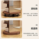 Mark Mu Liangpin Madera de madera maciza espejo de cuerpo completo espejo de cuerpo completo estante de ropa de dormitorio simple con estante de almacenamiento de rodillos X1004 Color de nogal 45 cm