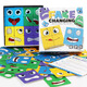 Nuevo estilo de nueva batalla de madera de cuatro personas para el cambio de la cara de los niños Expresión de Cube de Rubik Educación temprana Educación Padre-Hiñón Juguetes de madera Batalla de cuatro personas For Face