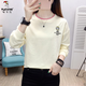 Specht 2025 Neuer Frühlingsrund-Hals-Frauen-Sweatshirt ohne Hut losen Frühling Herbst Sommer Dünne langärmelige Top-Damen-Kleidung 6191 Lake Green M für 85-100jin [Jin gleich 0,5 kg]