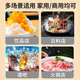 Baijie shaved ice machine household electric ice crusher commercial fully automatic milk tea shop electric ice breaker shaved ice crushed ice machine space silver six knife professional ice crushing丨strong motor dual-use for home and business丨delicate ice making丨quick ice crushing
