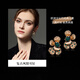 Eternelle French Eternal European and American Retro Earrings High-end Light Luxury Fashion Earrings Temperament Versatile Earrings Blue