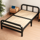 Jingju Cama plegable Almuerzo para un solo cama Camino de la cama Campo de cama Hospital Hospital acompañando cama dura Cama de hierro [Refuerzo silencioso] 0.9*2 metros BGC866
