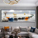 Tan Beimanjiahe Wanshixing Cross Stitch fini Salon fini suspendu peint avec des cadres Horizontal Version Single Nouveau paysage de style chinois Sable mural XL-679 Cadre 30 * 90cm PEINTURE PORCELAINE CRISTAL PLAT
