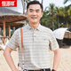 
Hengyuanxiang (HYX) short-sleeved T-shirt 50-year-old polo shirt top summer thin middle-aged and elderly men grandfather middle-aged dad clothes CJ9904 blue M 165