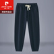 皮尔卡丹（pierre cardin）亚麻裤子男夏季薄款棉麻裤中国风大码男裤束脚哈伦裤宽松休闲长裤 卡其色 3XL