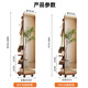 Mark Mu Liangpin Madera de madera maciza espejo de cuerpo completo espejo de cuerpo completo estante de ropa de dormitorio simple con estante de almacenamiento de rodillos X1004 Color de nogal 45 cm
