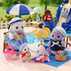 Sylvanische Familien japanische Seal Familie spielen Haus Girl Spielzeugpuppe Anzug Geburtstag Geschenke für Kinder