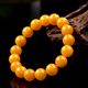 HEEKAIYI bracelet for women, chicken fat yellow beeswax bracelet, luxury jewelry, Chinese Valentine's Day, birthday gift for wife and girlfriend, Laomi (8-9MM), about 21 pieces, 6.5g