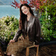 Three Color [Same Model in Song Yi] 2025 Autumn PU Leather Jacket Lapel Loose Rotary Sleeve Top Leather Jacket M Coffee L 165/88A