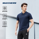 Skechers polo shirt men's summer breathable ice muscle quick-drying short-sleeved cool commuting sports T-shirt for dad P223M052