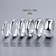 Shijun (SHIJUN) 9999 sterling silver ring men's 999 pure silver single glossy men's silver open tail ring men's ring index finger open wide version (ring surface 8MM) (adjustable)