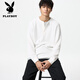 
Playboy (PLAYBOY) Men's and Women's Couple Wear Waffle Henry Collar Pullover Long Sleeve T-shirt Solid Color 475353/09 Black 2XL 185/112C