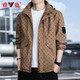 Yalu jacket men's spring and autumn trendy men's functional workwear jacket men's windproof jacket outdoor sports trendy brand top 88888 brown XL