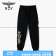 BOY LONDON春季男女同款休闲裤烫金印花朋克潮酷百搭工装裤N15903 黑色 XS