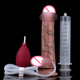 Faak Samen und Penis können sprühen, sprühen, elektrische Vibrationen, flüssige Silikonsimulation, großer Dildo, N5009 Wasserspray -Airbag + Spritze