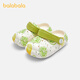 Chaussures pour enfants de Balabala et pantoufles pour enfants Summer 2025 Nouveaux garçons intérieurs Chaussures de trou de marée non glissée confortable pour les filles Blanc et Green Tone 00314 23 (Longueur du pied 16.3-16.7 / Longueur intérieure 17,7)