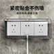 LSNUO socket protective cover kitchen socket oil-proof cover switch waterproof cover waterproof socket splash-proof box waterproof box adhesive triple standard oil-proof cover-black transparent
