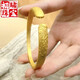 Chuxiao ancient gold 99918k gold alloy Long Yueming bracelet solid open bracelet for women Long Yuefengming bracelet