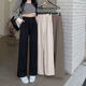 UZSC drapierte hohe Taille schlank und vielseitiger Anzug mit Weitbein-Hosen für Frauen, die losen Temperamentboden gerade Casual Hosen INS Trendy 1047# Black S [Empfohlen 94jin [Jin entsprechen 0,5 kg]] im Inneren]