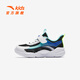 Zapatillas de zapatillas para niños de anta para niños 2025 verano nuevo producto malla transpirable gran malla amortiguación zapatos para correr negros/anta blanco/ultra verde azul-6 31 pies de longitud aproximadamente 19.5 cm
