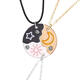 Pendentif en alliage successif, collier du meilleur ami, lune de trois personnes, étoile, bon collier d'ami, une personne, demi-sœur, pendentif d'amitié, 673 argent muet, or mat