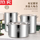 Pupan German imported quality 304 stainless steel barrel commercial brine bucket large capacity soup bucket with lid soup pot rice bucket storage 11304-Stencil-Super Thick-Stainless 1