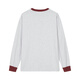 Champion long-sleeved T-shirt men's color-blocked Henry collar bottoming shirt pure cotton top women's twist gray L