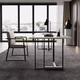 Italian light luxury slate desk marble long table slate modern minimalist art reception home computer table Pandora bright 120*60cm single table