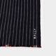 BALLY dark blue color block striped wool scarf 6310303 dark blue 1