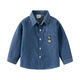 WELLKIDS boys' denim shirt outer wear trendy children's clothing top spring new children's long-sleeved shirt baby top light blue 120