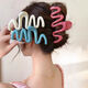 SAHANE Zuoyu's new cream-colored wavy line clip dopamine irregular hair clip simple design hair shark clip dopamine wave clip random one