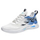 Sportschuhe Herrenschuhe Frühling und Sommer atmungsaktives weiches alleinige Netzschuhe Herren lässige Schuhe leichte schockabsorbierende Trendschuhe Männer Weiß und Blau K333 40