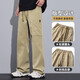 真维斯（Jeanswest）真维斯工装裤子男款潮牌2025春秋季新款宽松抽绳直筒拖地裤休闲裤 jws-9856黑色 均码 m