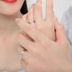 Hot-selling platinum ring PT950 platinum ring plain tail ring couple ring engraving gift for women (platinum ring) certificate + gift box live ring (can be adjusted freely)