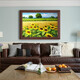 Sonnenblume Pastoral Landschaft Malerei handbemalte Ölmalerei Europäischer Eingang Eingang Eingang 692 Gold Massivholz Rahmen 160x100