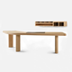 Sanqi Tiger Arc Schreibtisch Nordic High-End Full Massivholz Schreibtisch Großer Schreibtisch Chef Schreibtisch Studie Manager Präsident Schreibtisch Real Holz Farbe 1,5 Meter Schreibtisch 1500*693*750 mm