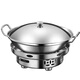 Huanjin thickened stainless steel large alcohol stove alcohol pot household hot pot dry pot soup pot dry boiler complete set stove + large dry pot with lid suitable for 5 28cm