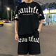 Boys Summer Short Sleeve Two-Piece Fat Boys 13-16 Years Old Loose Sports Set 14 Children's Clothes FKS653 Khaki Set 170 (XL) 125-150Jin [Jin equals 0.5 kg]