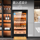CIGARLOONG (CIGARLOONG) CL-22C2 cigar cabinet with constant temperature and humidity Spanish cedar wood inner cholesterol nourishing water ion ammonia removal smart WiFi small fingerprint lock moisturizing cabinet cigar cultivation compressor cabinet light luxury black naked aluminum liner WiFi + purified ammonia + fingerprint lock cigar cabinet